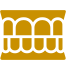 Icon depicting a row of teeth clenched together
